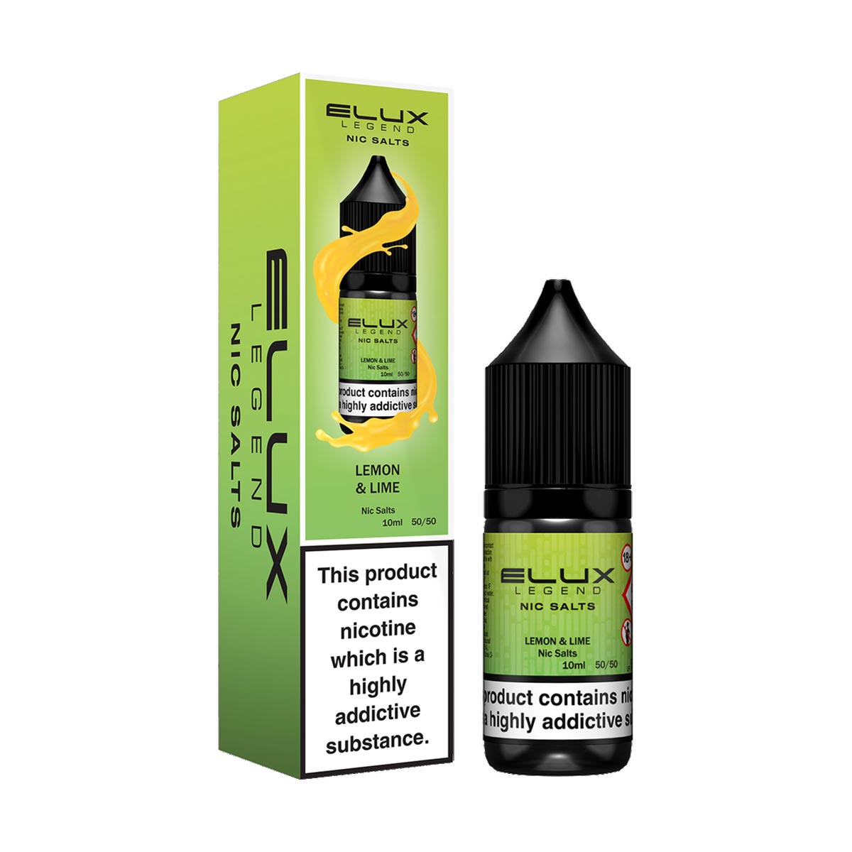 Elux Nic Salts Lemon & Lime 10ml Vape Juice 10mg & 20mg Citrus Nic S Elux Nic Salts Lemon & Lime 10ml Vape Juice 10mg & 20mg Citrus Nic S